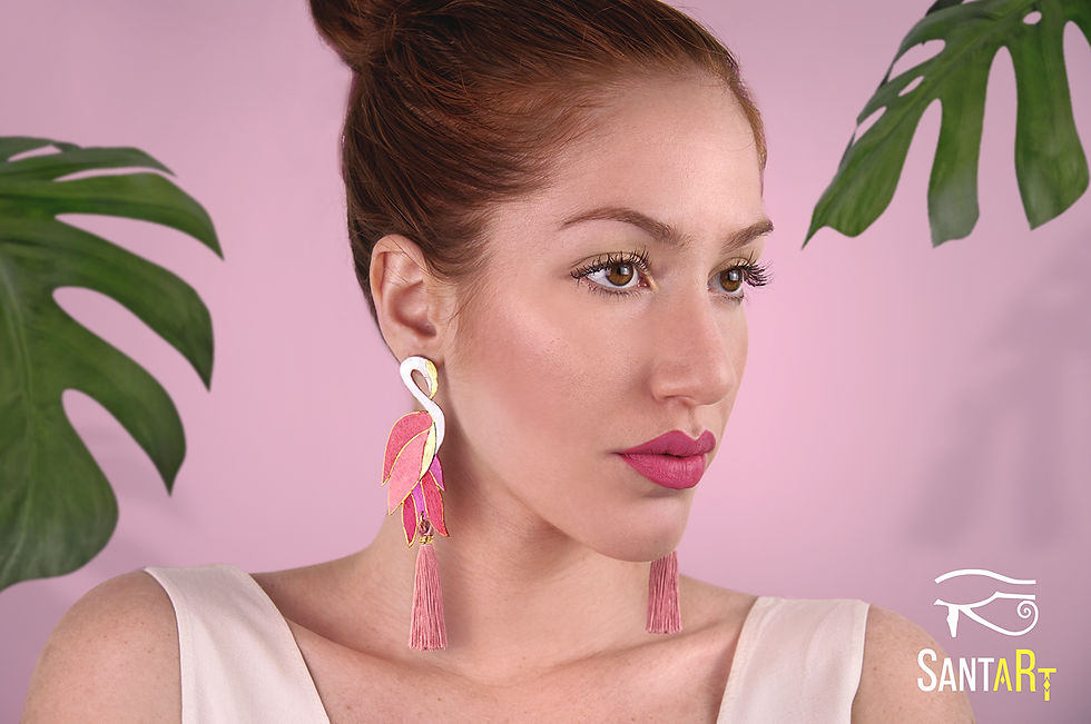 Miniatura: Orecchini Flamingo