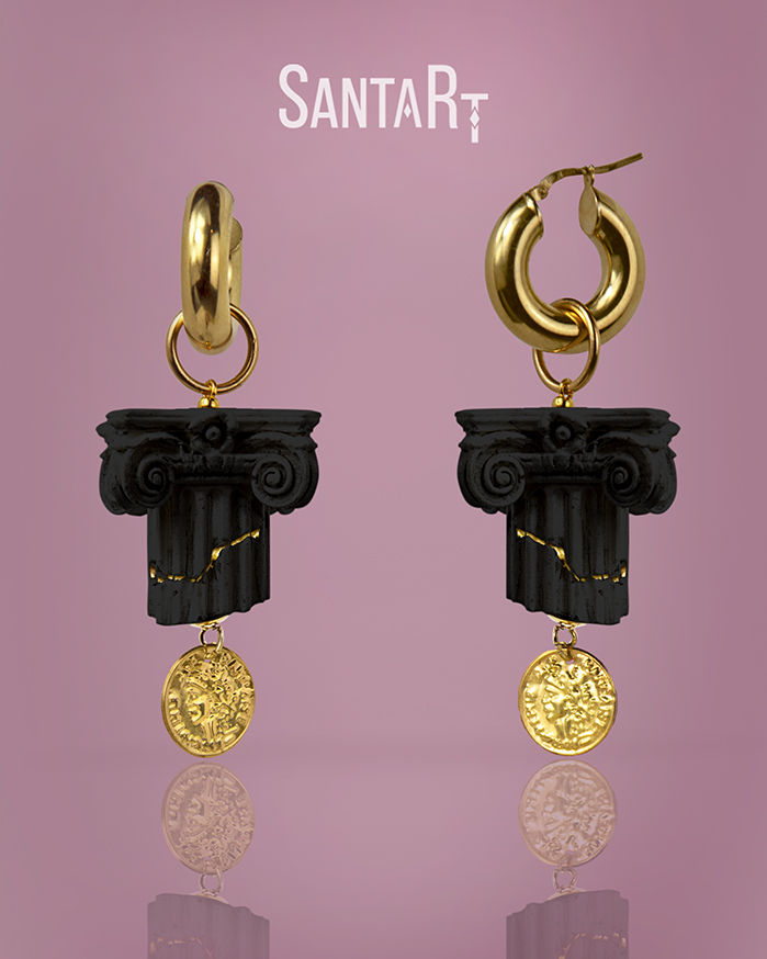 Orecchini Capitello neri