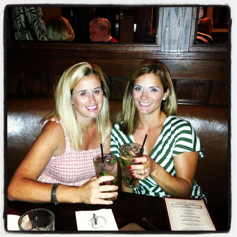 Our Mommy Day out! Aunt Margaret and Susie were so sweet to surprise us with babycare so we could shop and have lunch. Such a treat!