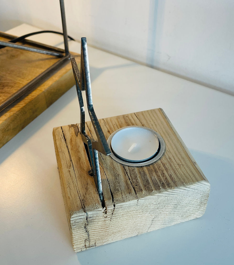 Miniaturbild: Magischer Stern, im Altholz-Sockel