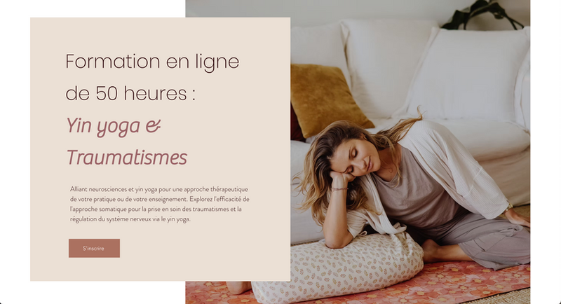 Formation Yin Yoga Trauma 50h en ligne – Apprenez à accompagner la gestion des traumatismes