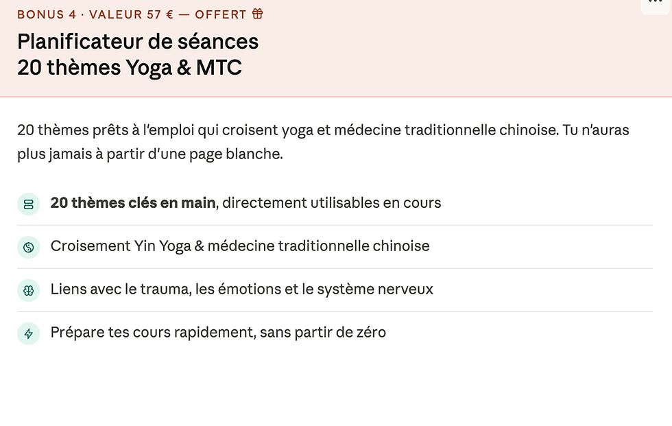Miniature : PACK BONUS PREMIUM: formation yin et trauma