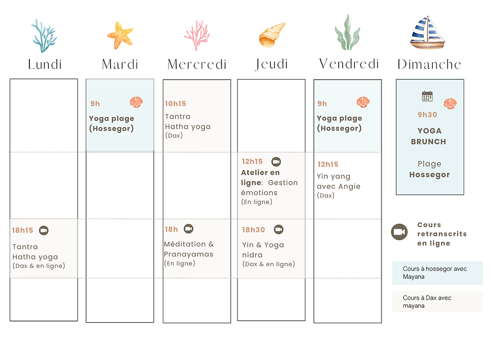 planning été