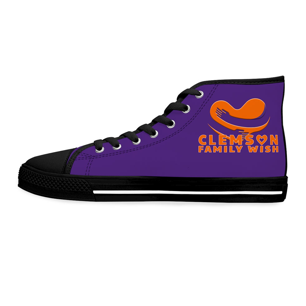 Thumbnail: Custom Clemson High Top Sneakers - Purple & Orange Fans