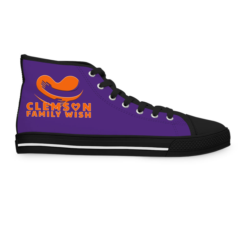 Thumbnail: Custom Clemson High Top Sneakers - Purple & Orange Fans