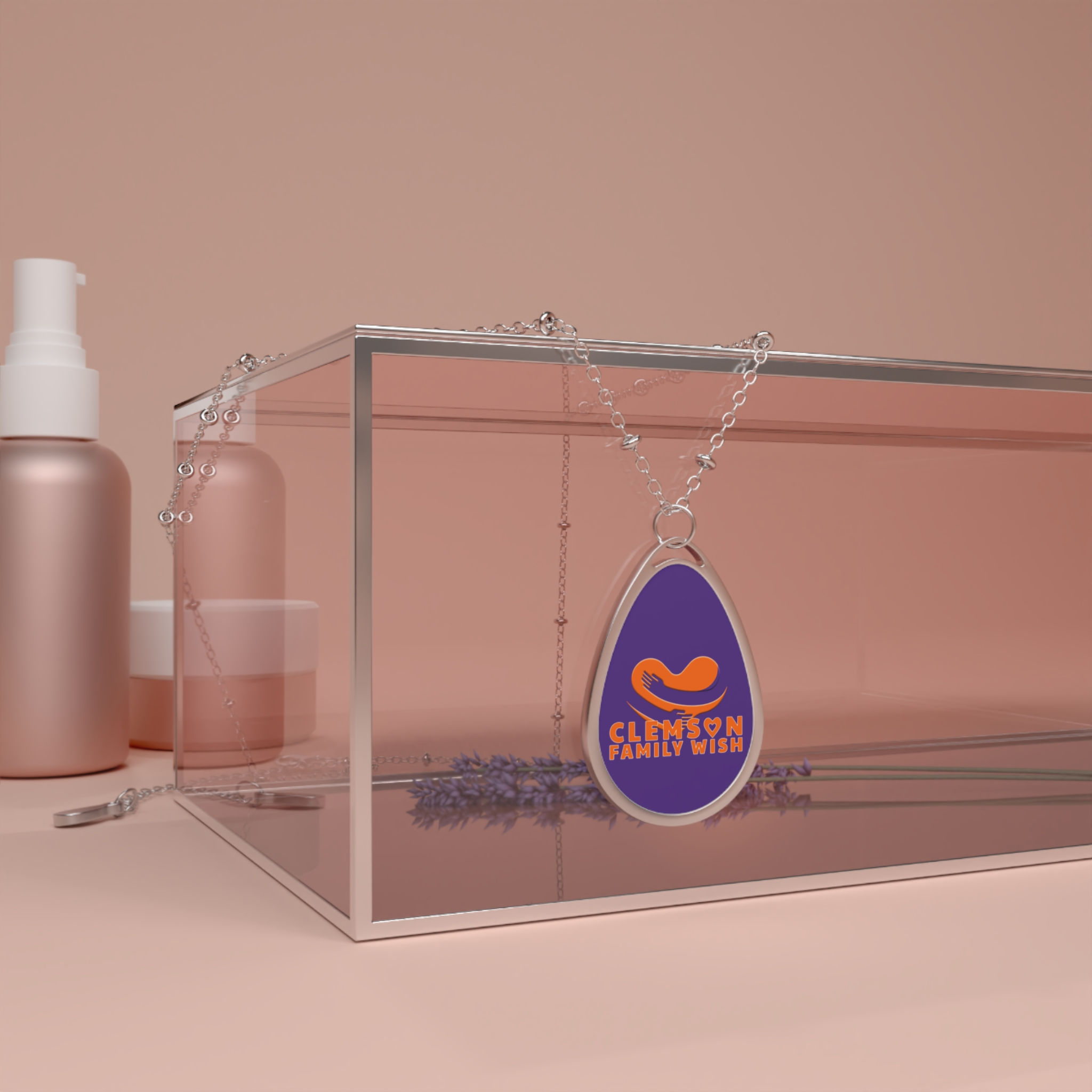 Clemson Family Wish Oval Necklace - Custom Jewelry for Celebrations & Gifting