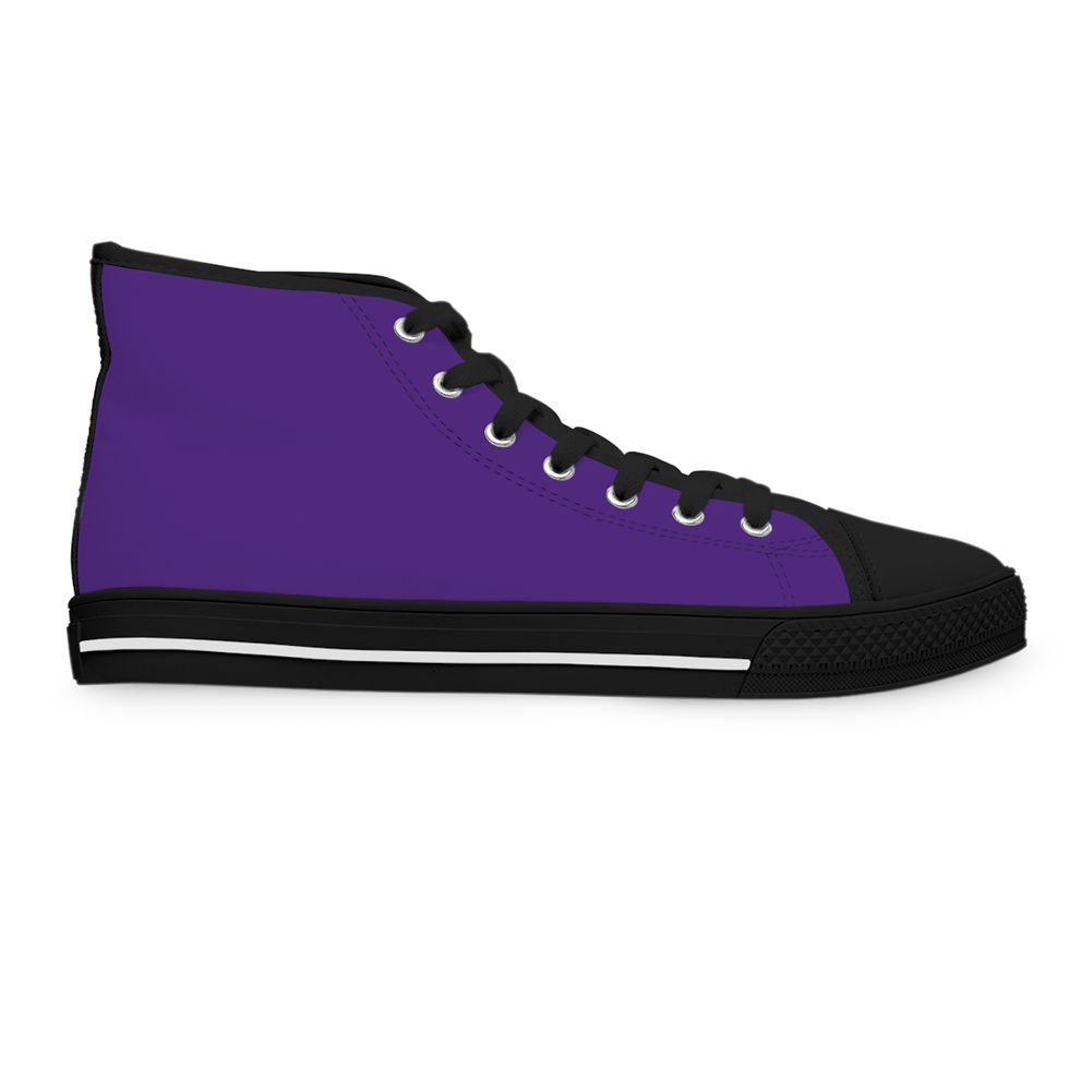 Thumbnail: Custom Clemson High Top Sneakers - Purple & Orange Fans