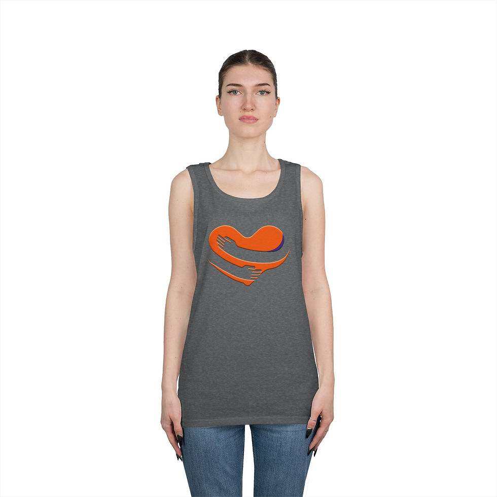 Thumbnail: Clemson Family Wish Hugging Heart Unisex Heavy Cotton Tank Top
