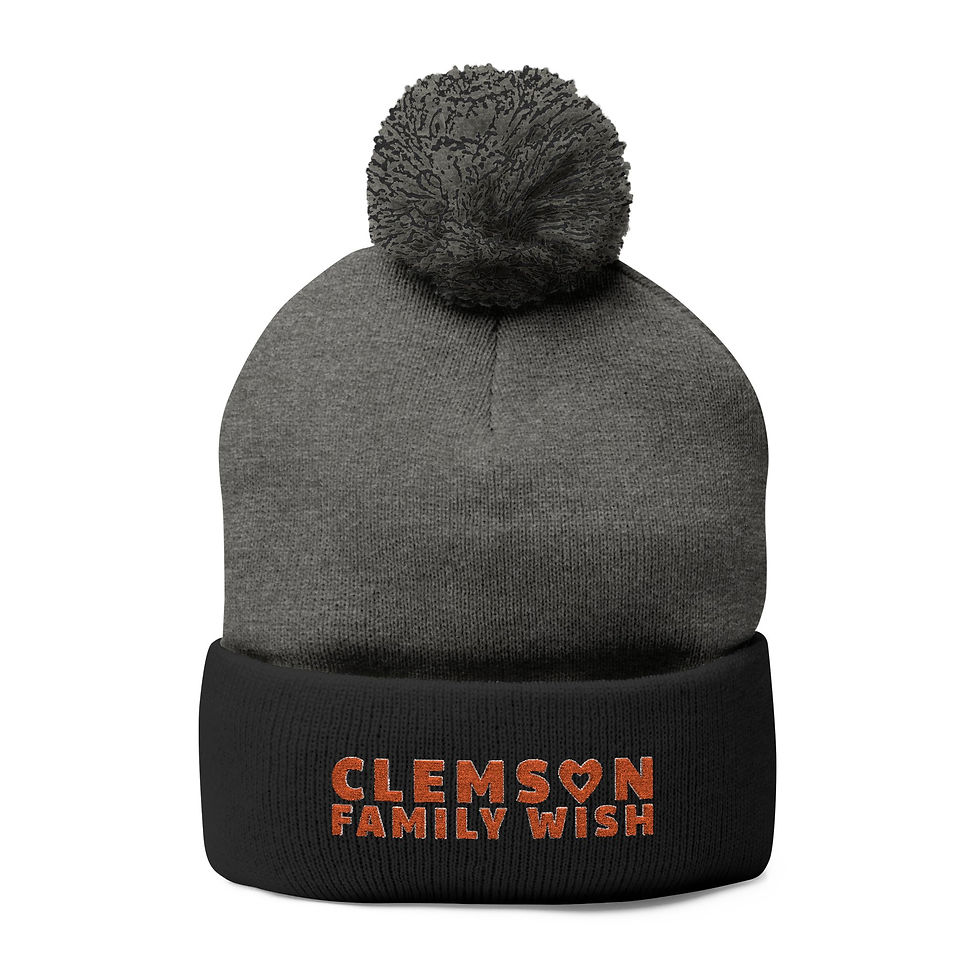Thumbnail: Embroidered Clemson Family Wish Pom-Pom Knit Cap