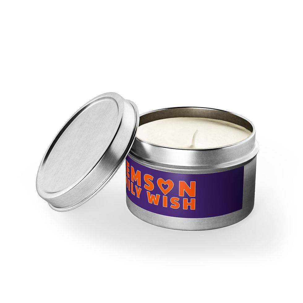 Thumbnail: Clemson Family Wish Tin Candle - Cozy Home Decor for Clemson Fans