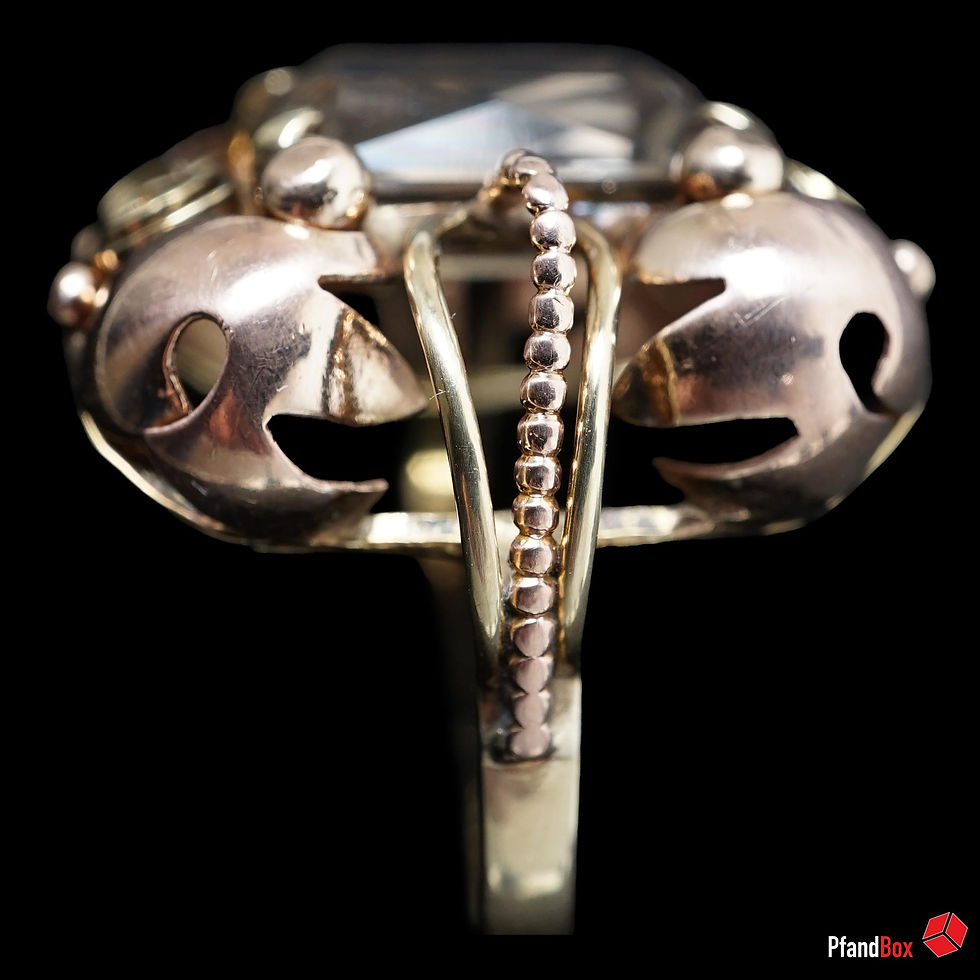 Miniaturbild: Vintage Rauchquarz Goldring