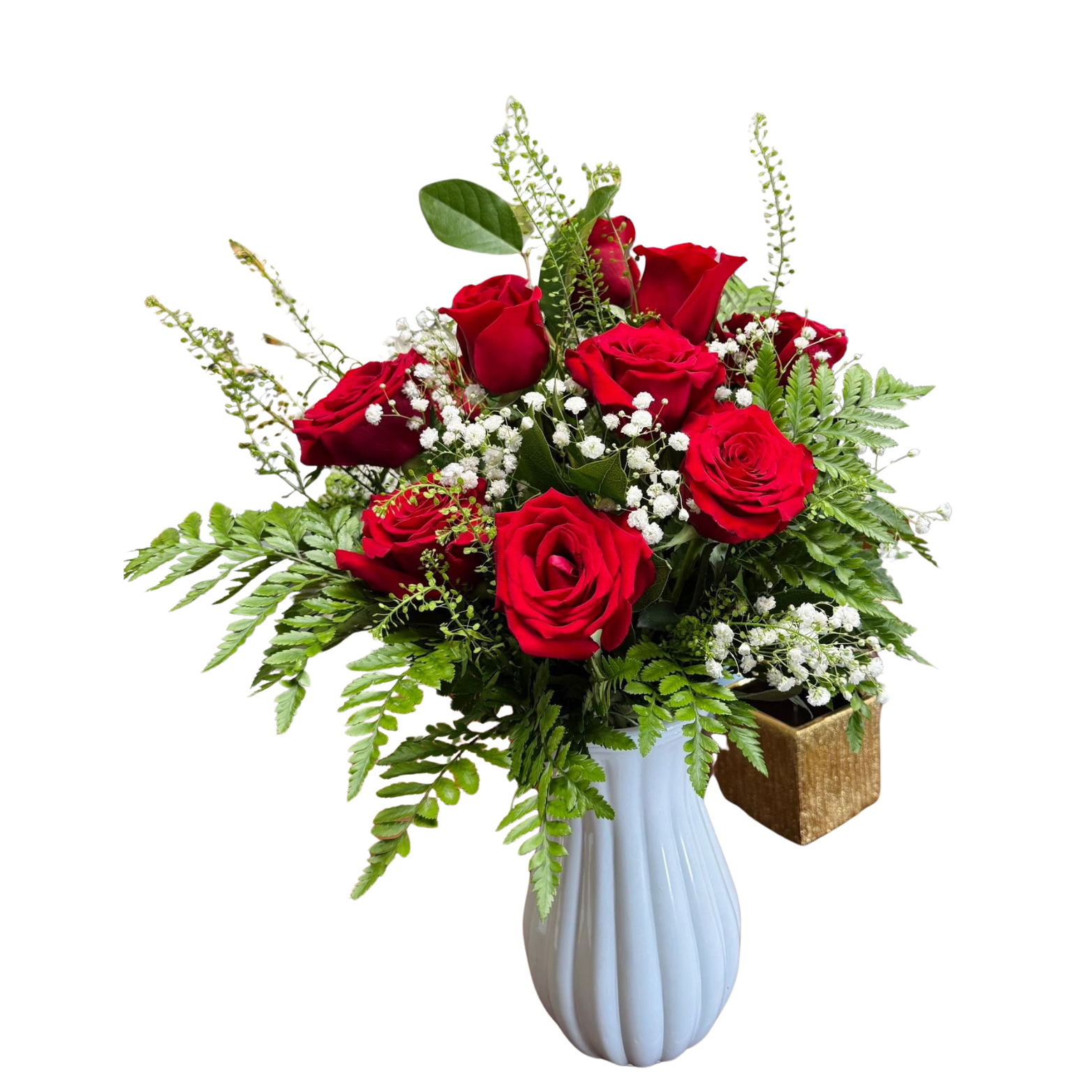 Classy Roses & Baby's Breath