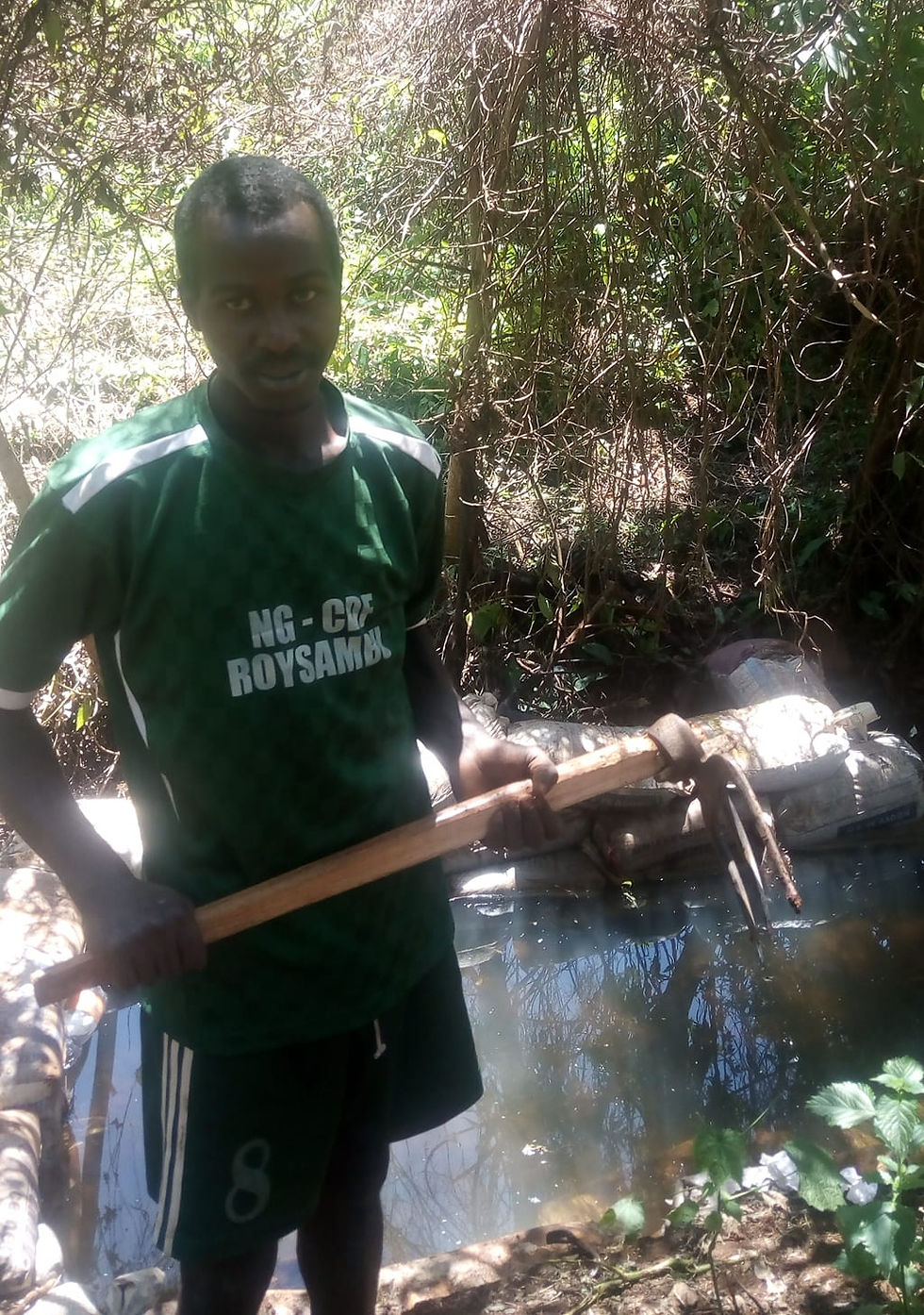 Image of Dennis at Marurui farming