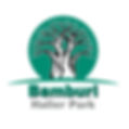 Logo of Bamburi Haller Park with a stylized tree in black and white, set against a green circle. Text reads "Bamburi Haller Park."