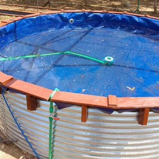 Image of a galvanized sheet steel tank