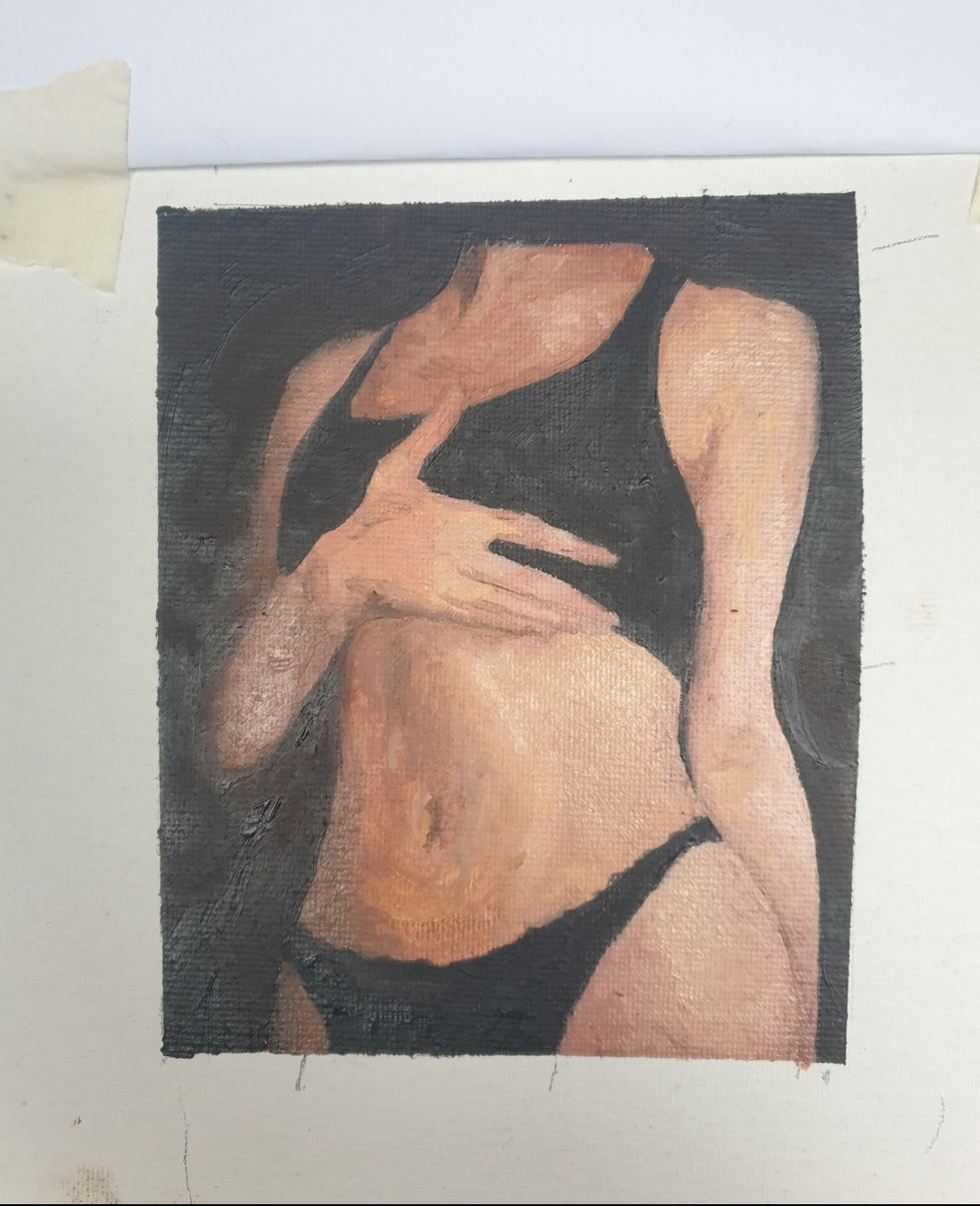 Self portrait - Nude
Oil on Canvas 