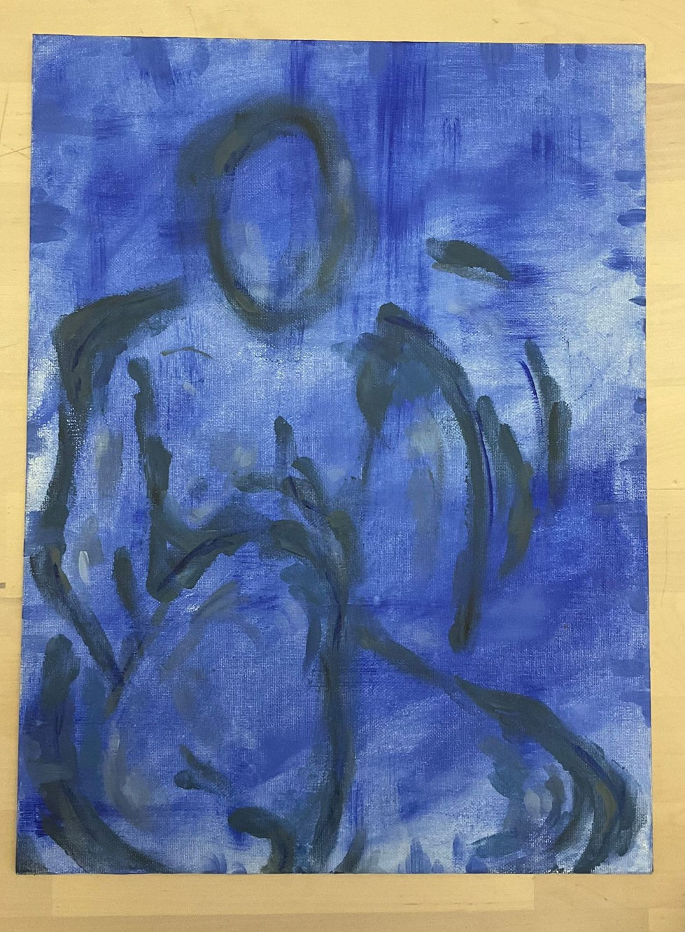 Blue 
Acrylic on canvas board 2022