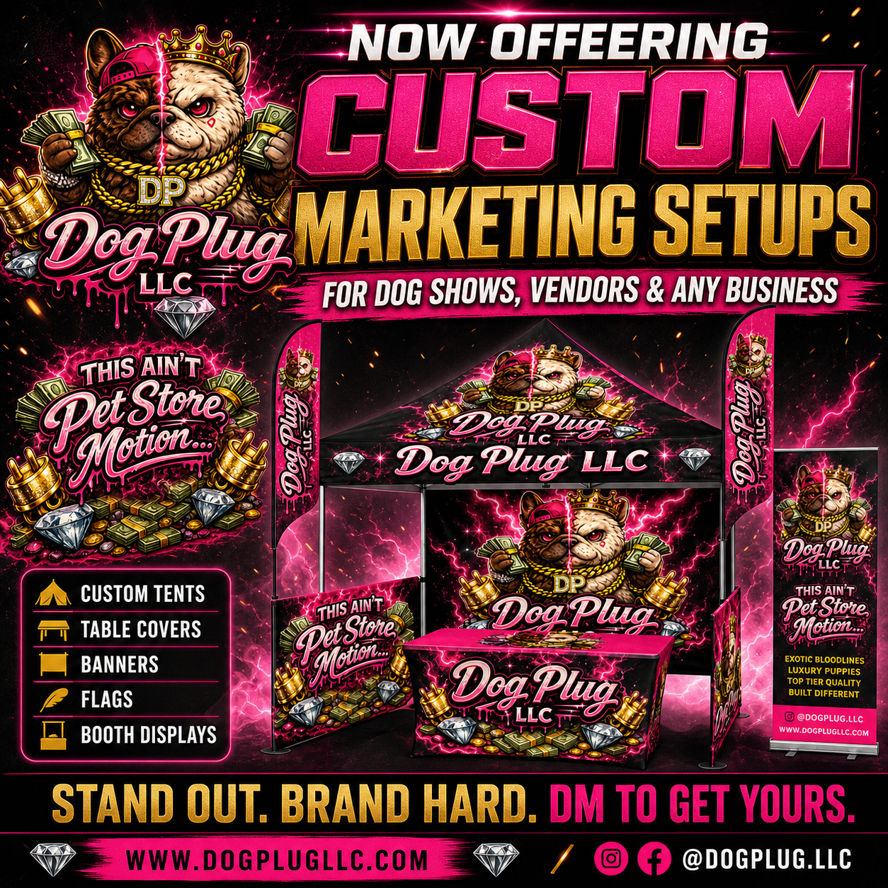 Fully Custom Marketing Tents for Shows, Pop-Ups & Vendor Events