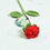 Thumbnail: Hand-made crochet red roses (10pcs)