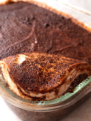 Zdravý tiramisu chia pudink s tvarohem