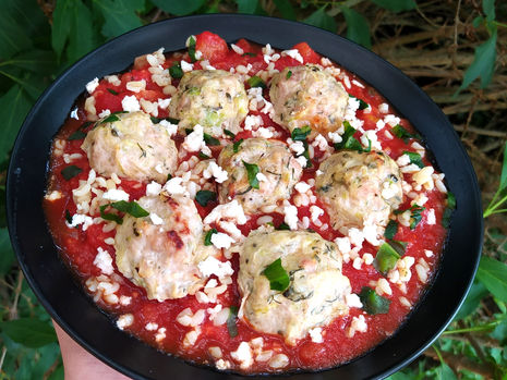 Cuketovo-masové kuličky s omáčkou