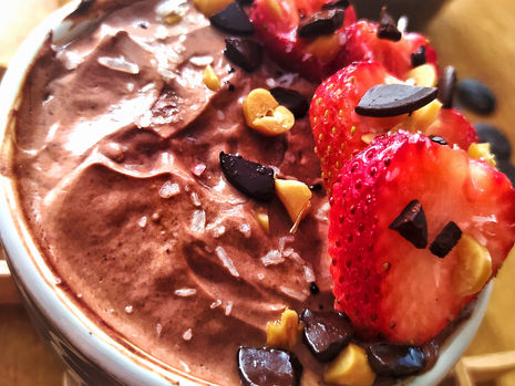 Pečené vločky s kakaovým krémem