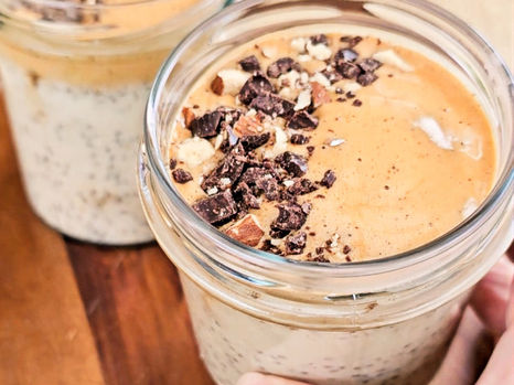 Espresso ovesné vločky přes noc: overnight oats