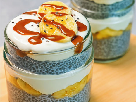 Jednoduchý pudink z chia semínek s banánem