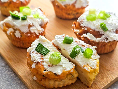 Zdravé muffiny z cottage sýru s krémovým sýrem