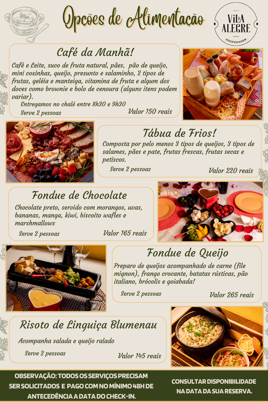 Alimentacao e Decoracoes