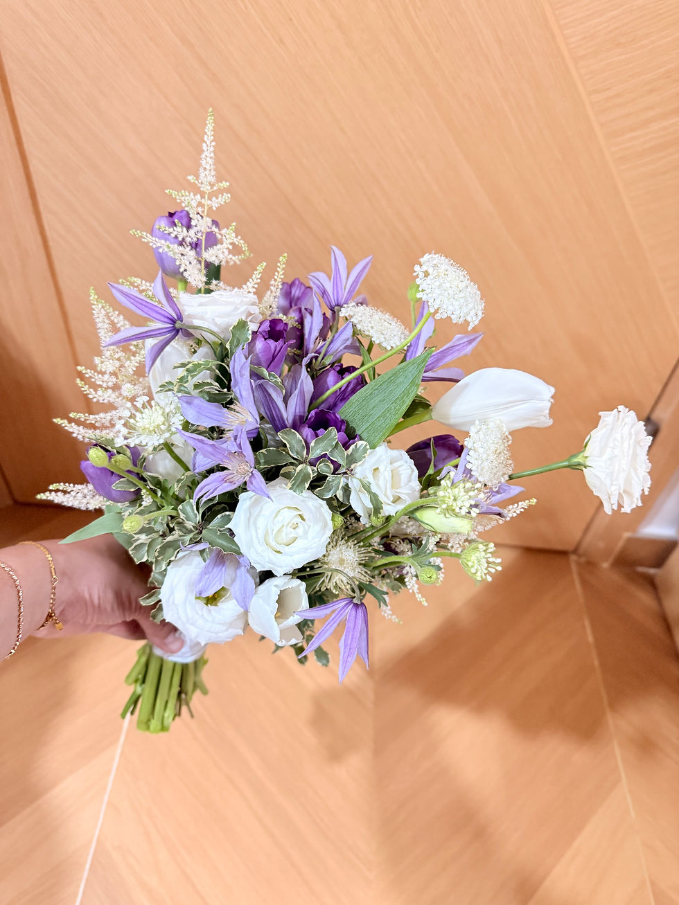 縮圖：紫色系韓式田園風花球