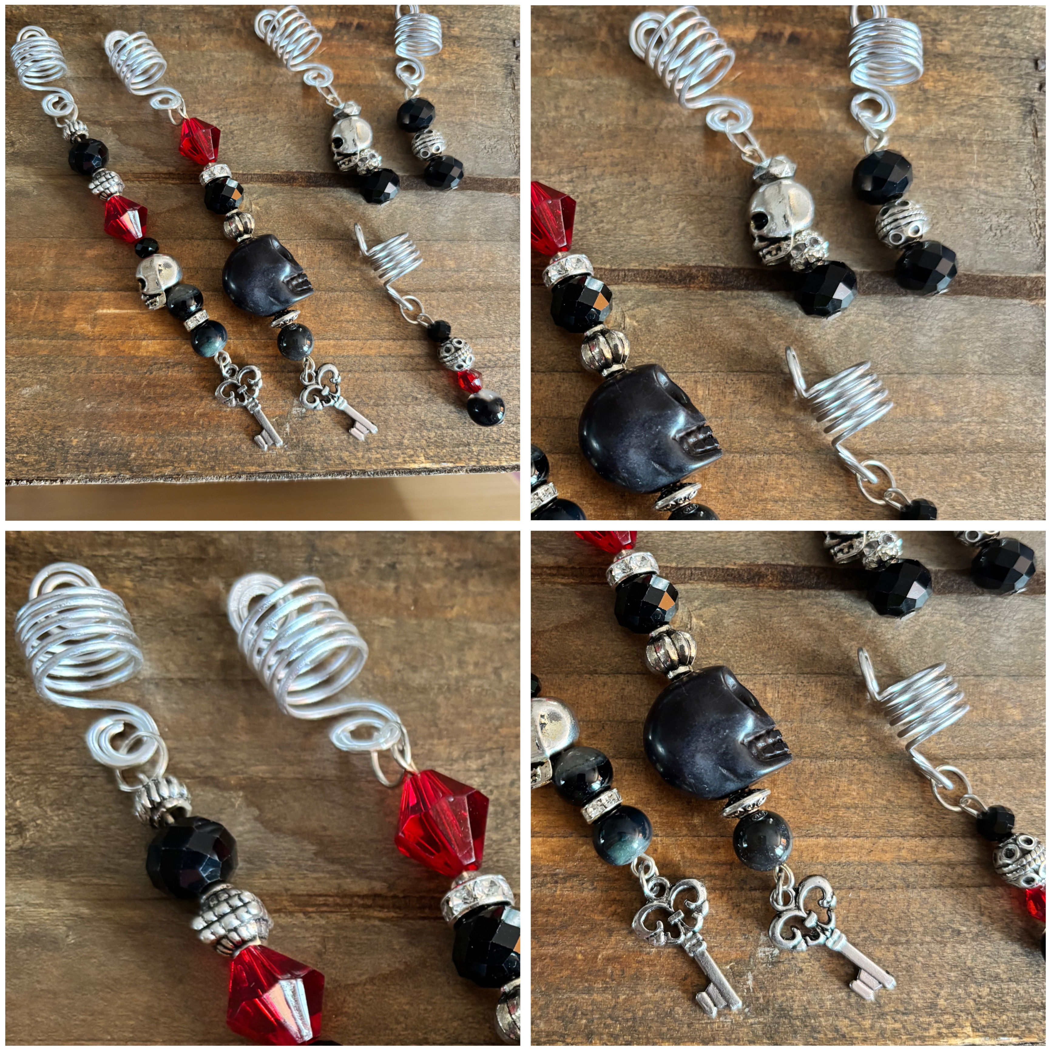 Braid & Loc Jewelry - Black & Red