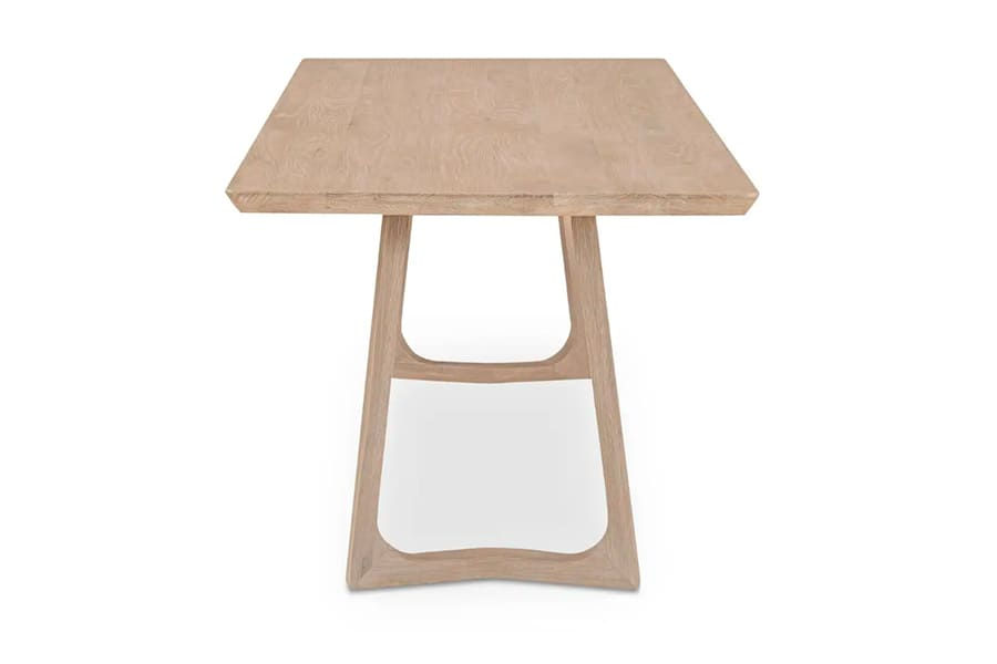 Miniature : Table salle à manger 6 places rectangulaire en bois pale Silas