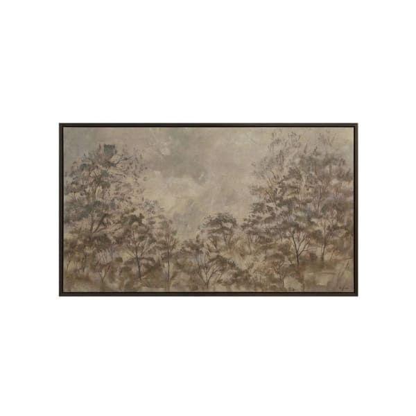 Miniature : Toile peinte à la main dans les tons de beige représentant un paysage