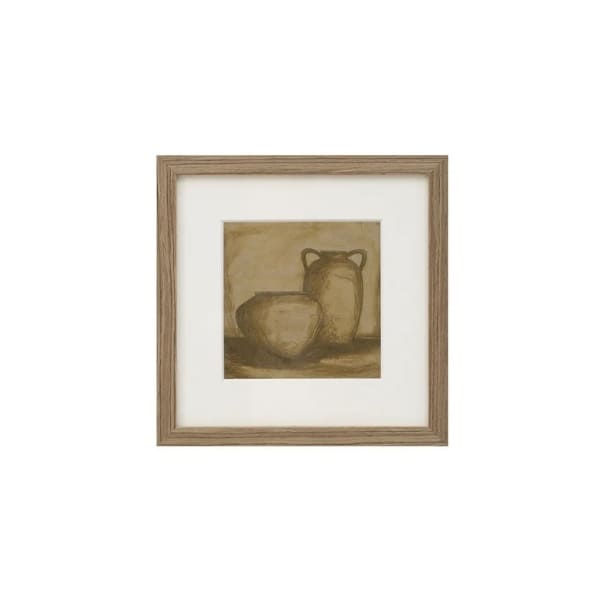 Miniature : Cadre avec impression de vase couleur beige