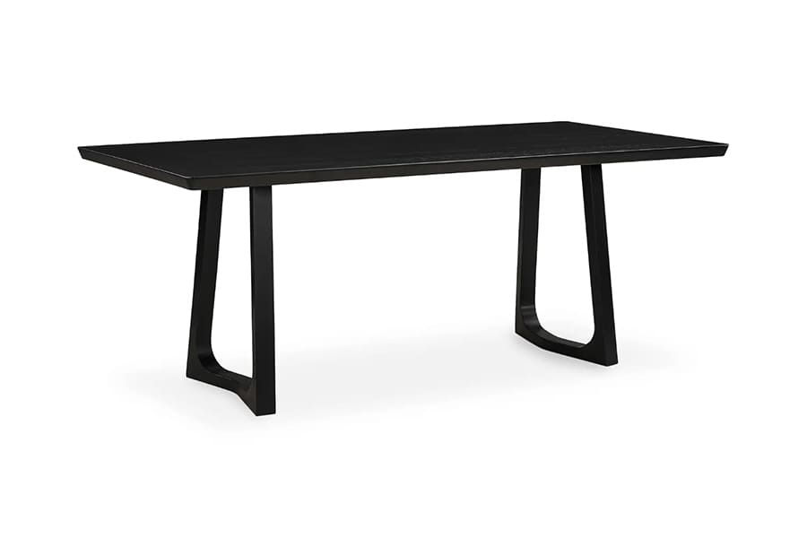 Miniature : Table salle à manger 6 places rectangulaire en noir Silas
