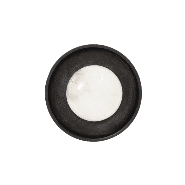 Applique murale, Haloa, Brun foncé teinté, bois de manguier, 9 po L x 9 po H x 4 po P