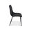 Miniature : Chaise en cuir vegan Noir de côté-pattes métal noir-moderne et chic