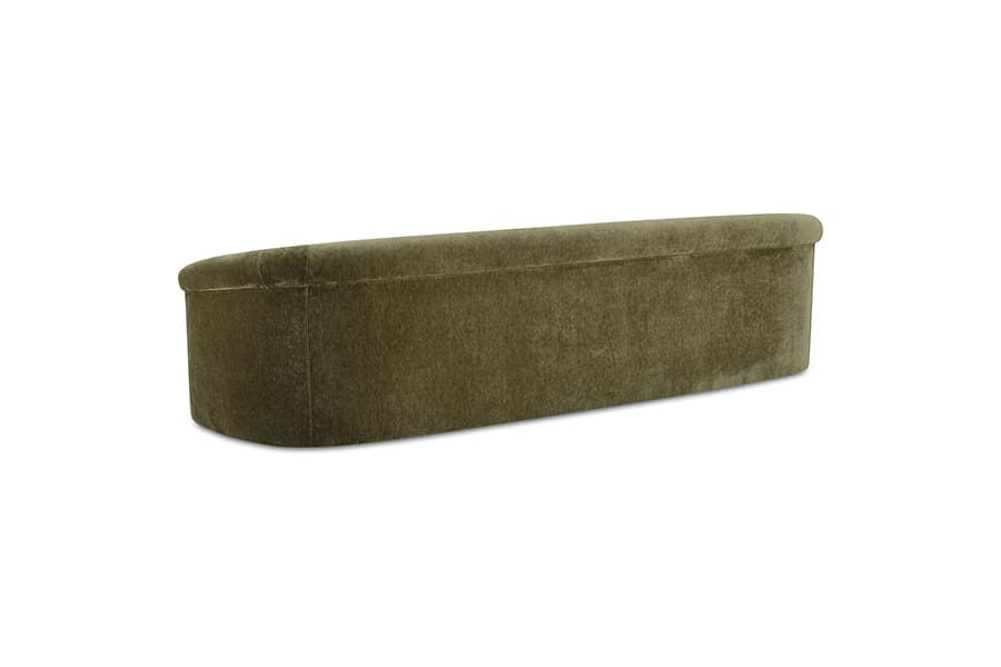 Miniature : Sofa large en tissu effet velours vert