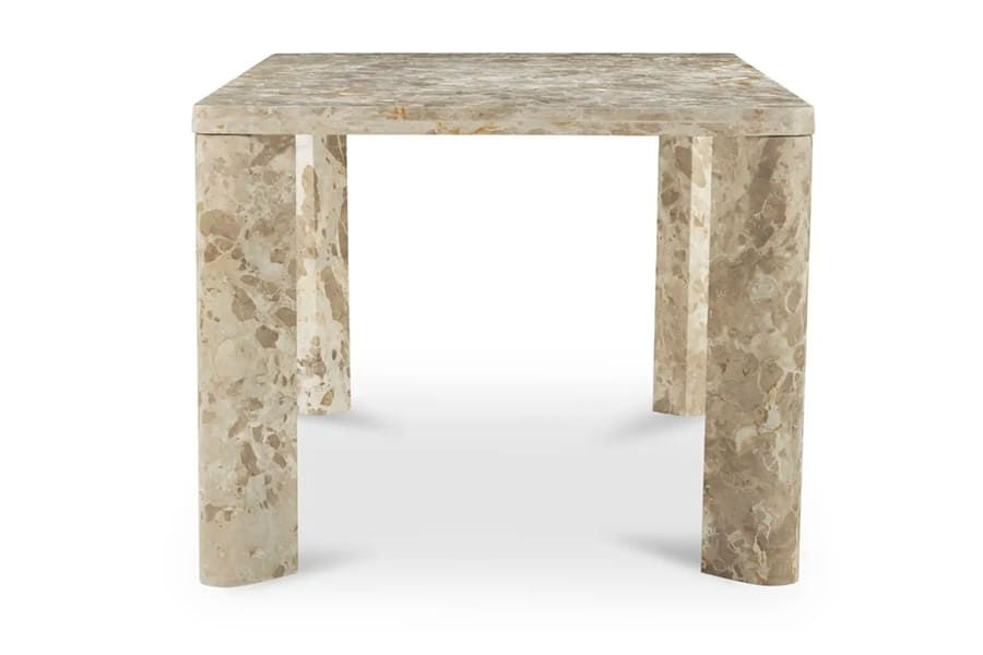 Miniature : Table salle à manger en marbre panthère tons chaleureux 6 places Segment