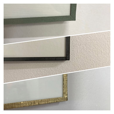 fermeture papier d'un encadrement coloré doré argenté ou en plomb vieilli
