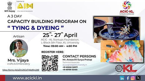 Capacity Building Program Tying and dying