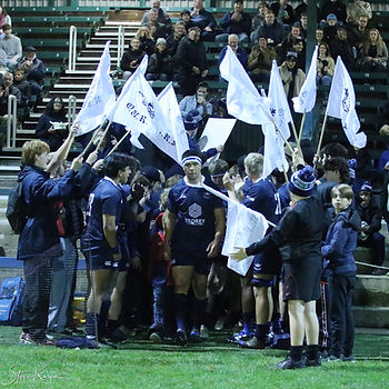 Blue #1324 Reed Prinsep leading out the Dark Blues for the first time at Iffley Road