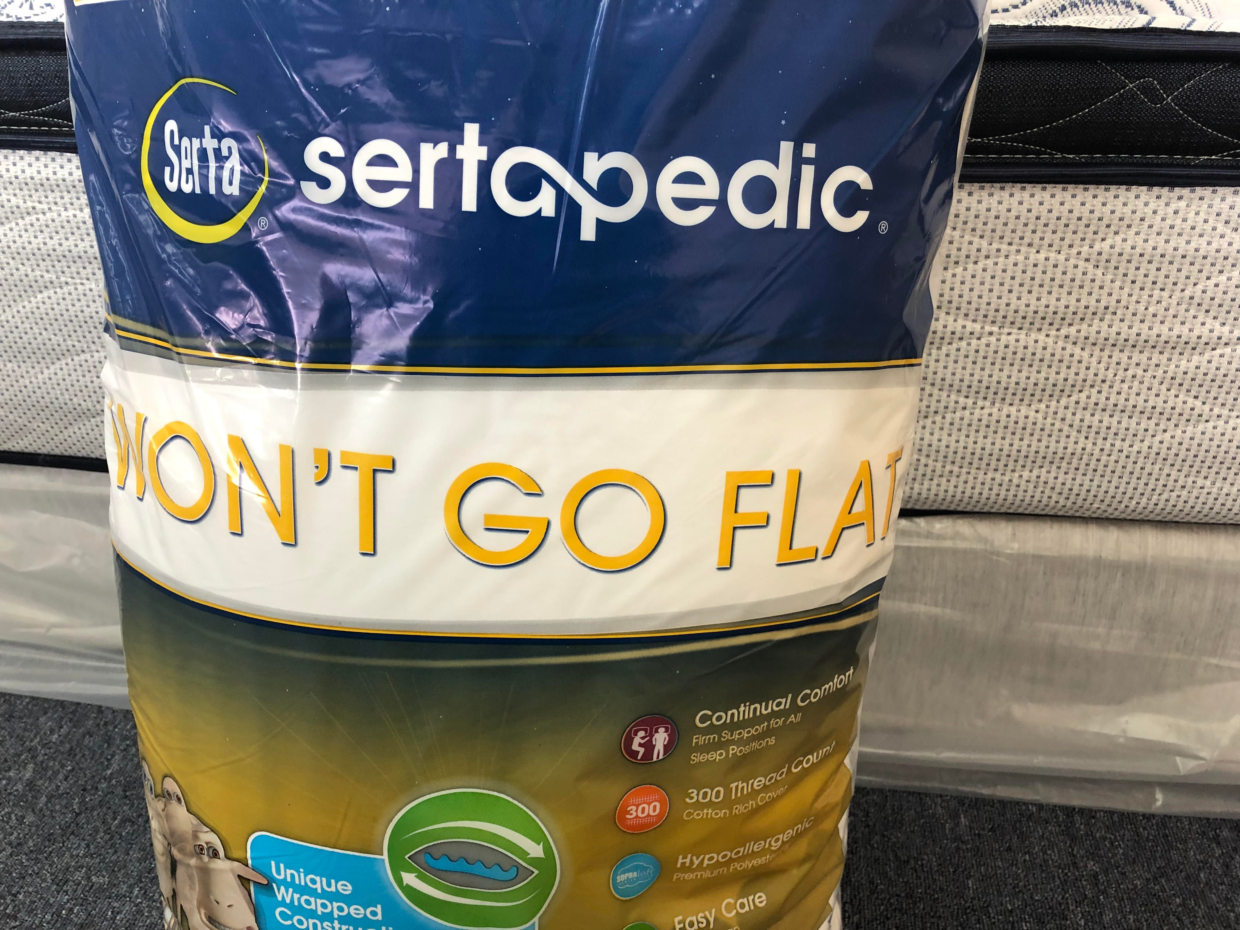 Sertapedic King Pillow-WON'T GO FLAT