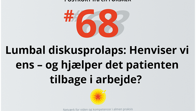 Mere ensartede regionale henvisningsmønstre og en bedre balance mellem akutte og ikke-akutte forløb kan styrke både ressourceudnyttelse og patientforløb i overgangen til specialistsektoren. De fleste patienter bør håndteres konservativt, mens tidlig kirurgisk vurdering primært bør forbeholdes røde flag, progredierende neurologiske udfald eller vedvarende radikulære symptomer trods afprøvet konservativ behandling.