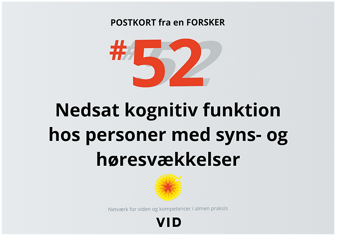 Ved at stimulere dagligdags aktiviteter og fysisk aktivitet kan det kognitive fald reduceres hos personer med sansesvækkelser. Resultaterne understreger nødvendigheden af at kompensere for sansesvækkelser.