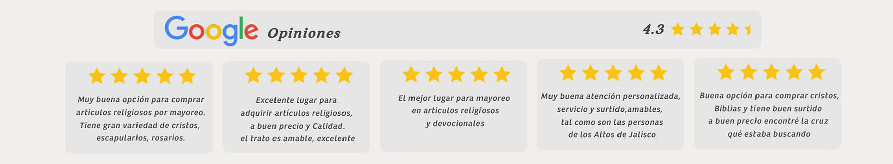 somos una empresa confiable, surtimos a clientes y parroquias de tomo Mexico