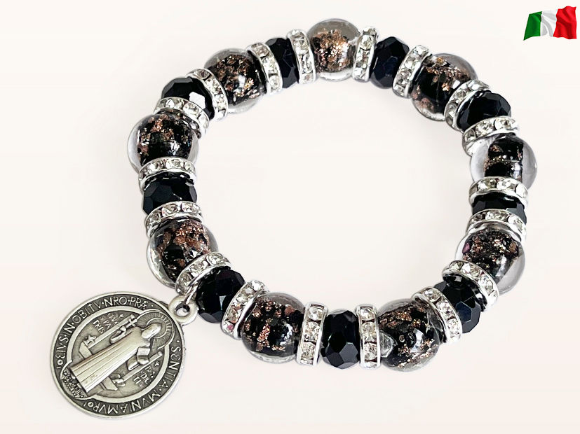 PULSERA MURANO - negra San Benito