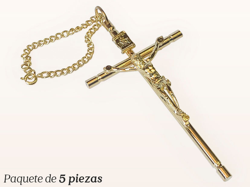 CRISTO CHAPA DE ORO - 5 piezas