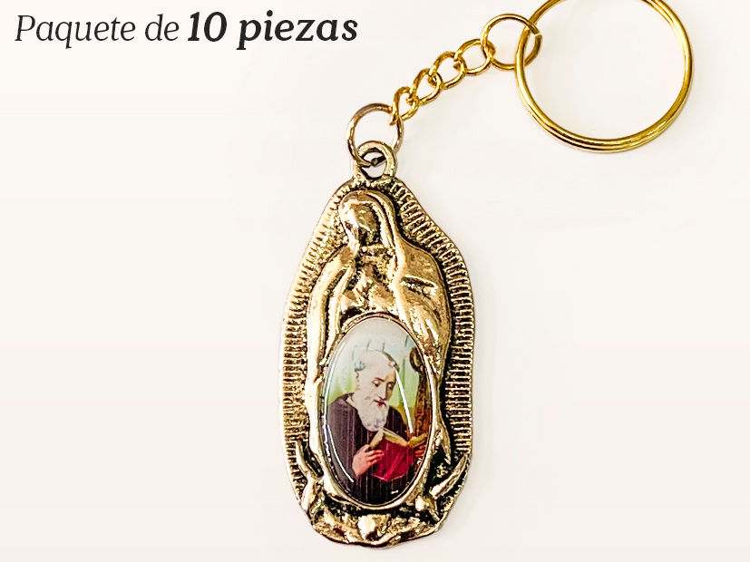 Llavero silueta- VIRGEN DE GUADALUPE - 10 piezas